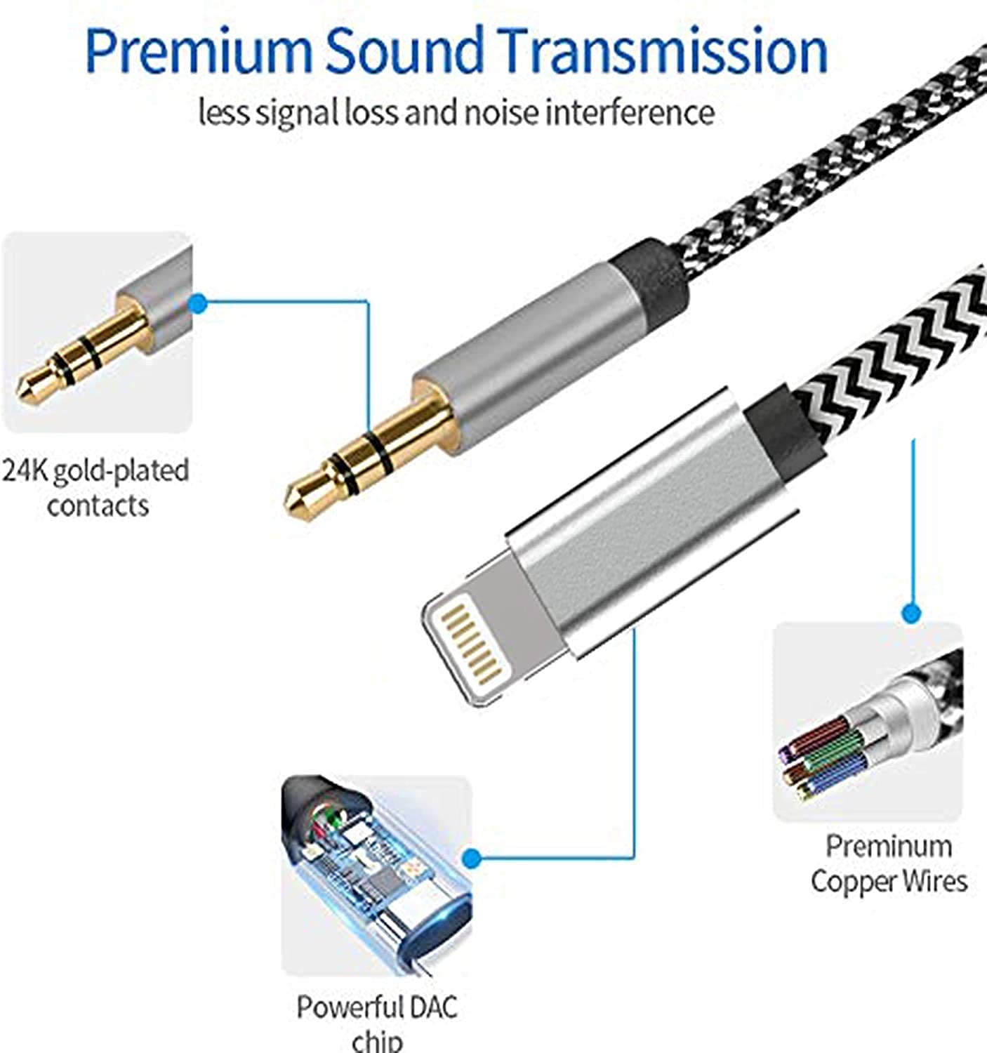 Amazon.com: [Apple MFi Certified] iPhone to 3.5mm Car AUX Stereo